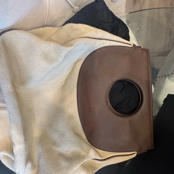 Balenciaga Cream Canvas Tote with Brown Leather Circle Handle - Picture 7 of 11